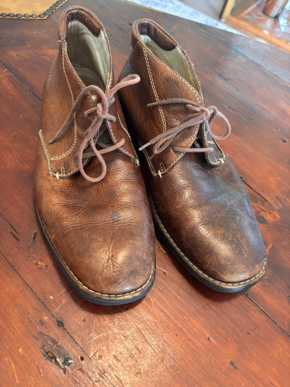 Men's Brown Leather Chukka Boots Johnston Murphy 8.5